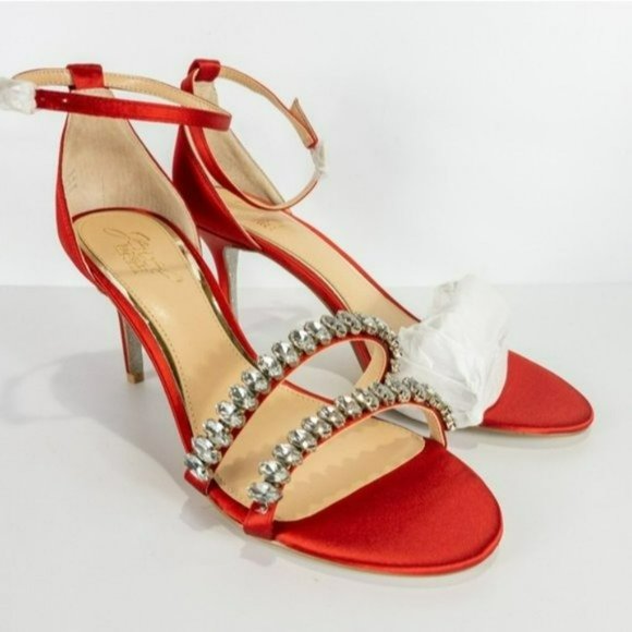 Jewel by Badgley Mischka Melania Crystal Embellished Ankle Strap Sandal - Picture 5 of 7